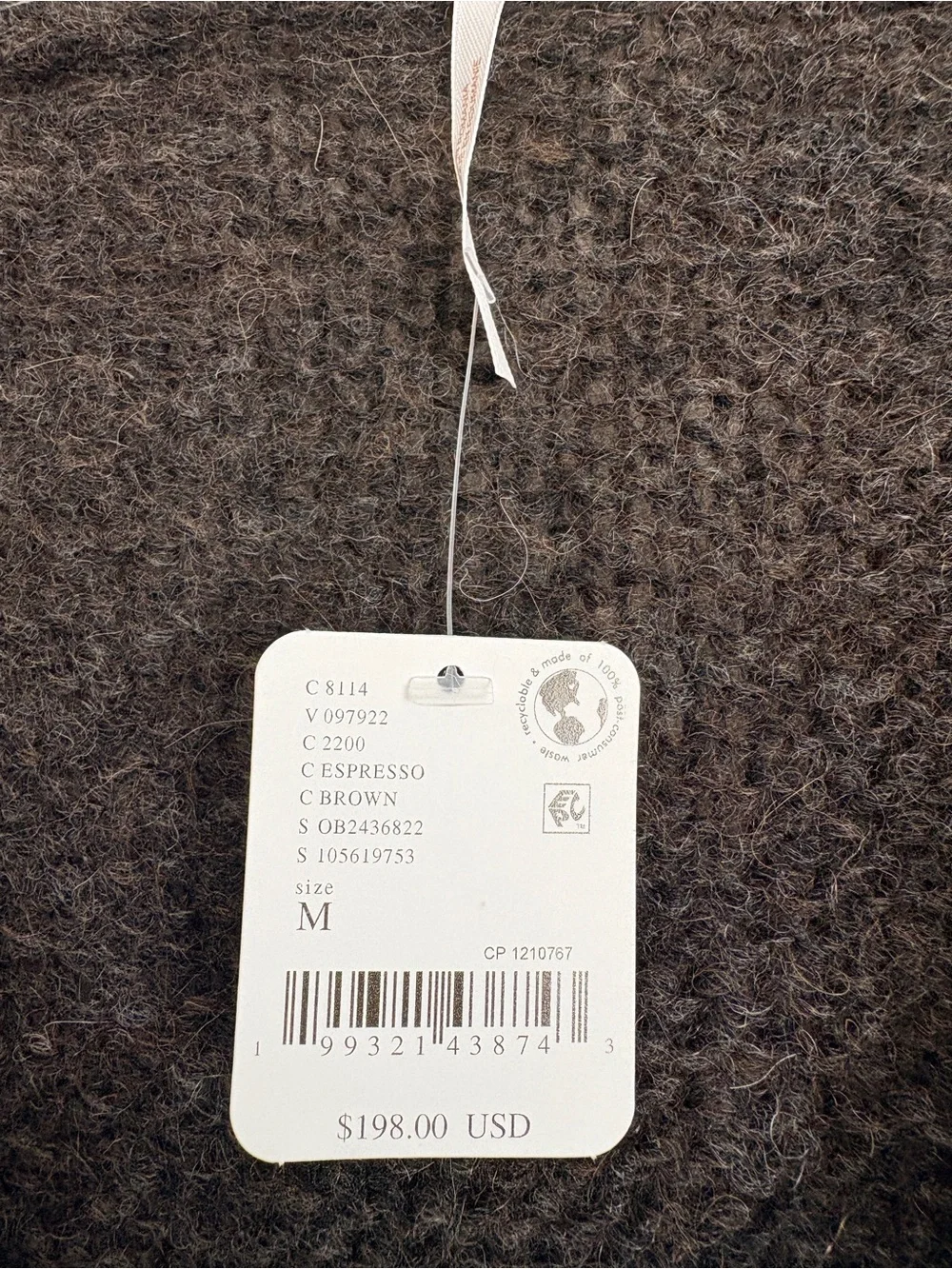 NWT Free People Marina Soft Spun Cardigan Sweater in Espresso